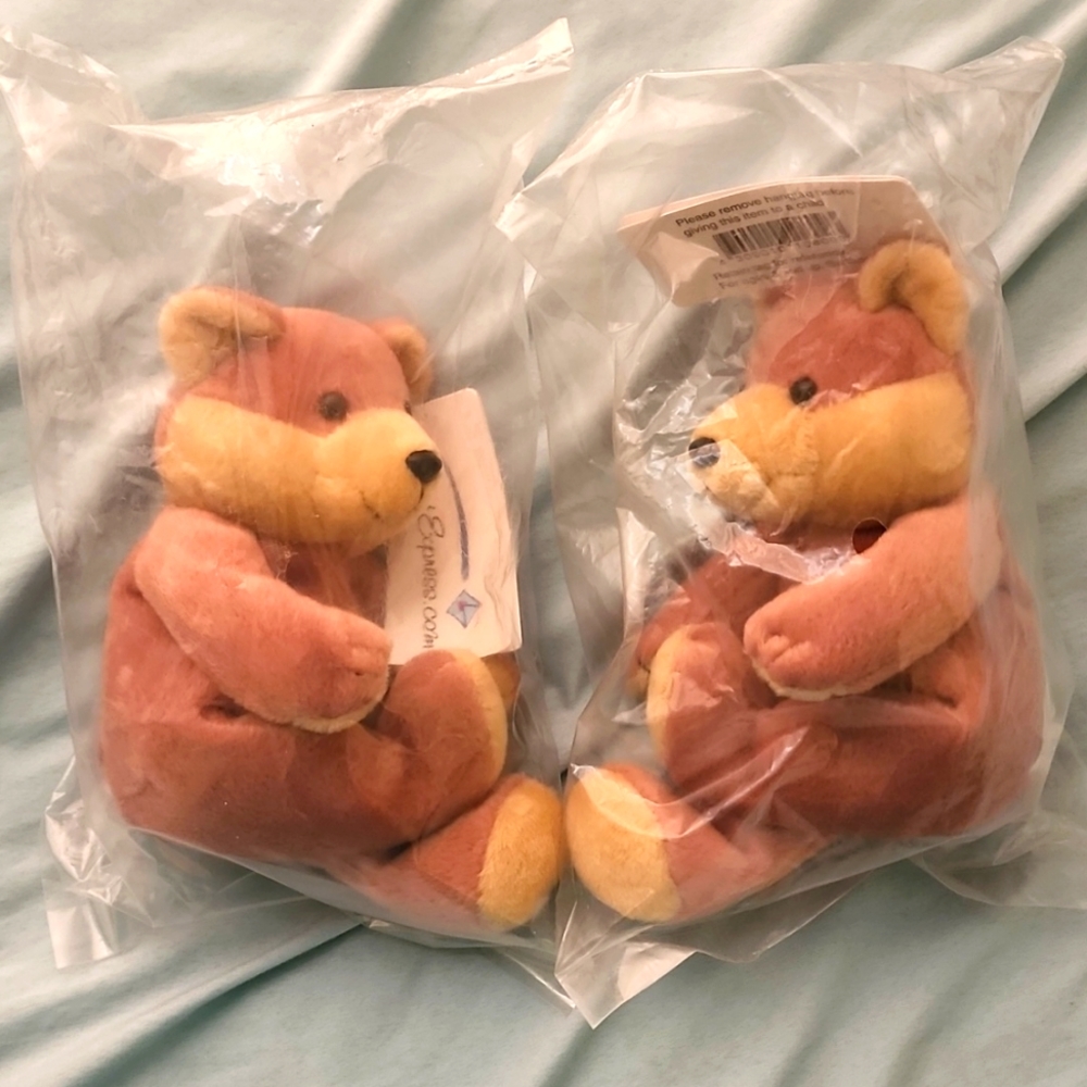 SET OF TWO STUFFED BEAR TOYS